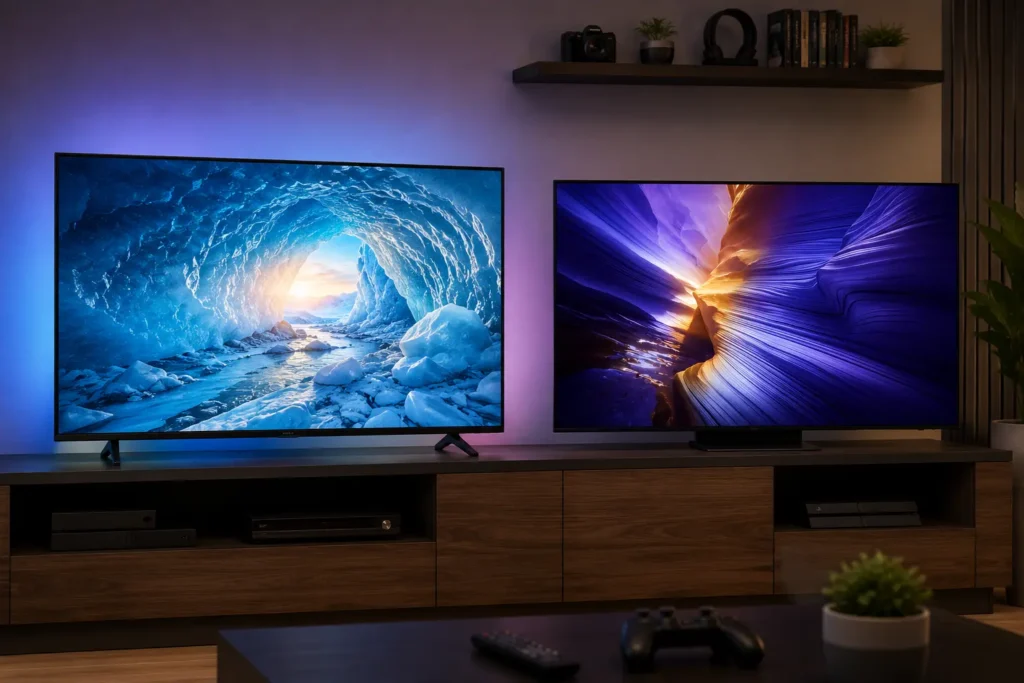 TV Philips Ambilight ou Samsung OLED: a escolha muda pelo uso