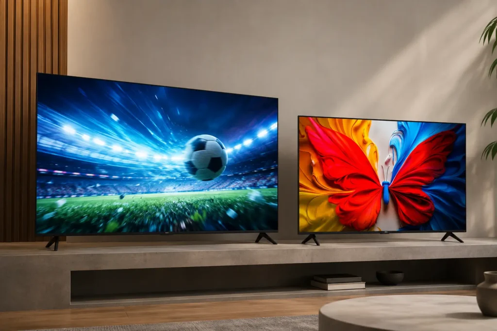 Entre Samsung Q7F e TCL S5K, tela e resolução mudam a proposta