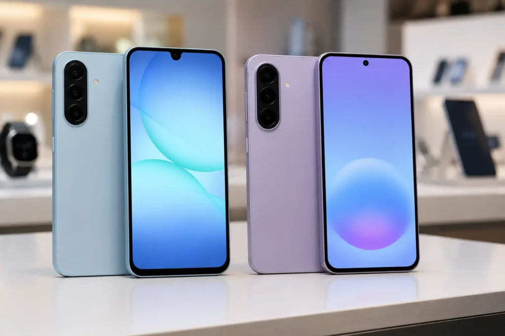 Galaxy A17 e A57: a diferença está em RAM, 5G e proteção