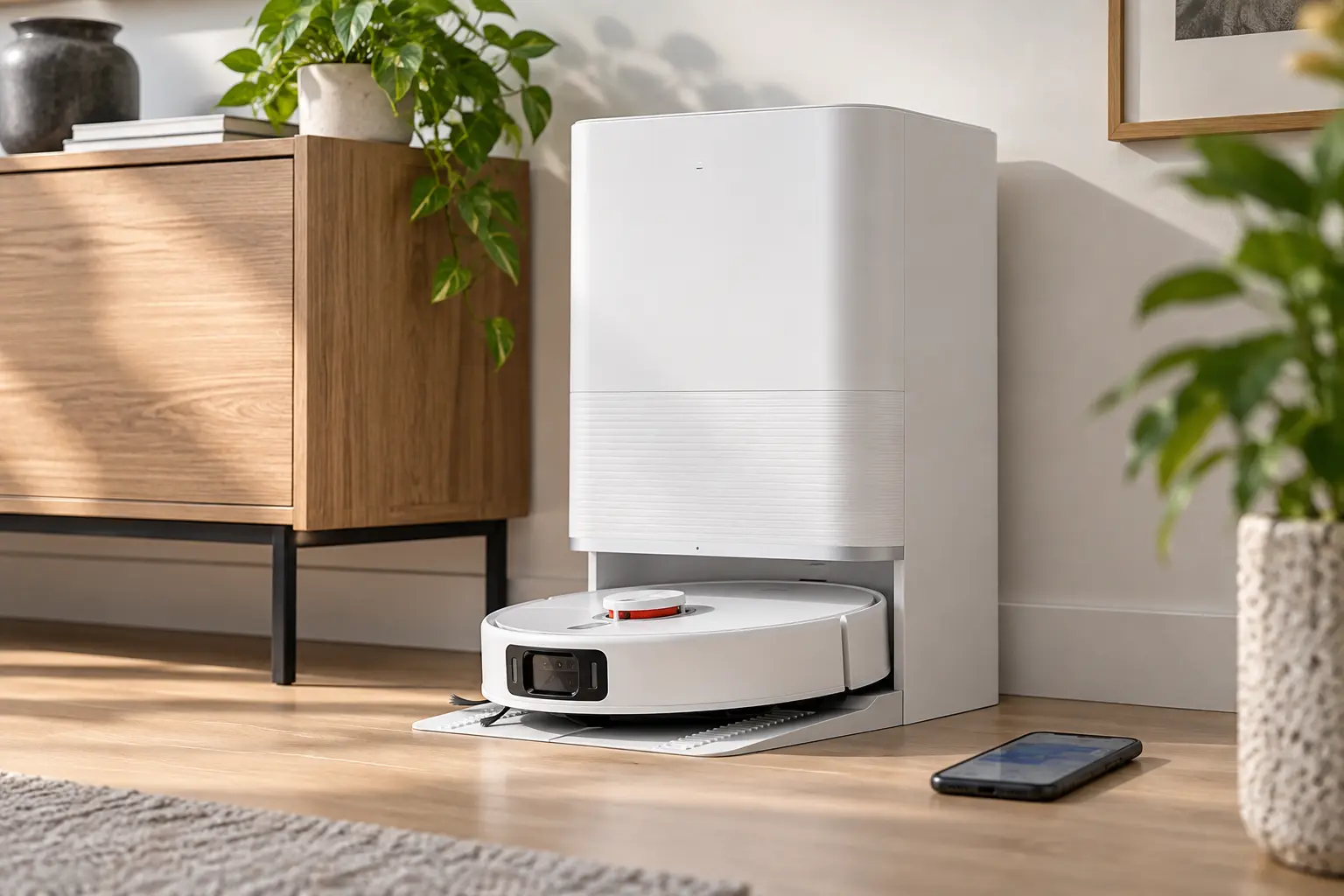 Nos robôs Xiaomi, a estação automática pesa mais que os 20.000 Pa