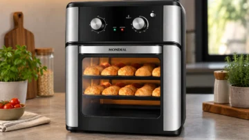Air fryer oven de 12L ou 16L: controle manual ou painel digital