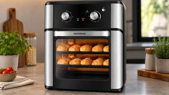 Air fryer oven de 12L ou 16L: controle manual ou painel digital