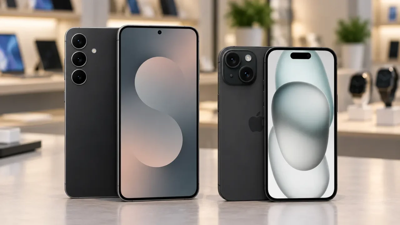 Galaxy S25 FE aposta em IA; iPhone 15, no ecossistema Apple