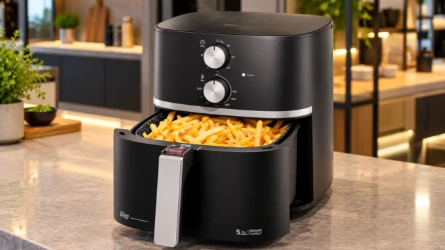 De 5,2L a 16L, a air fryer muda de cesta compacta para formato oven