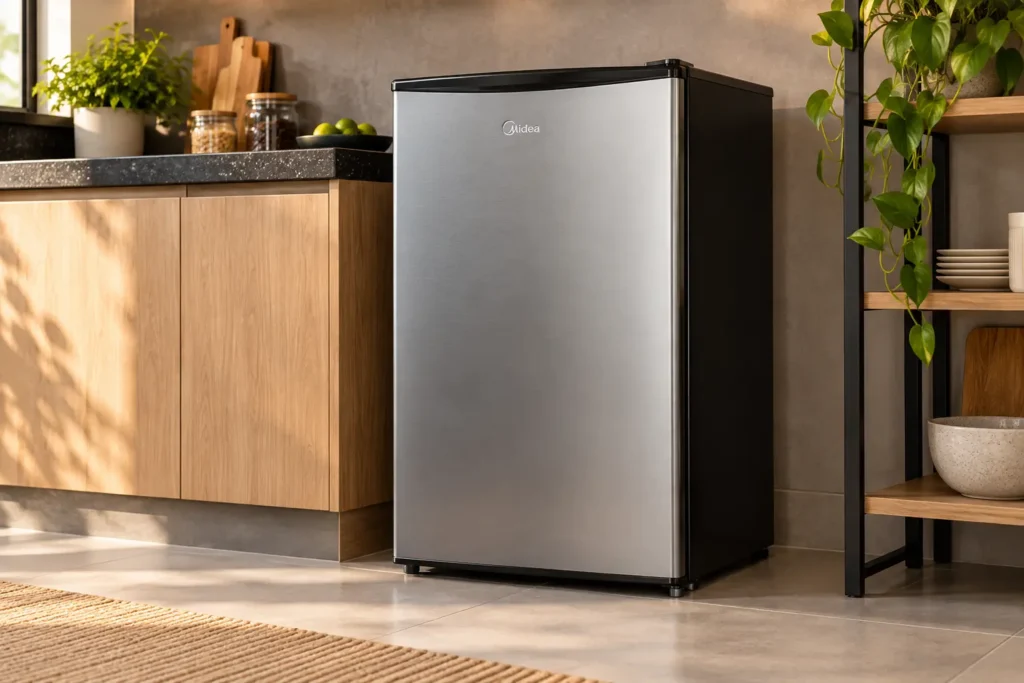 Midea 93L comum ou Retrô: 93 litros com ou sem iluminação interna