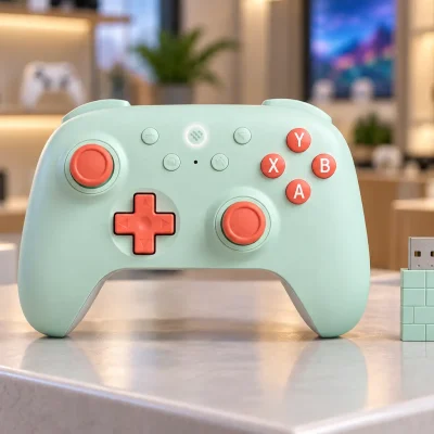 8BitDo Ultimate 2C Hortelã e Brownie: duas cores, conexão 2,4 GHz