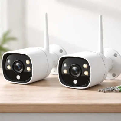 6 kits 2 câmeras de segurança Wi-Fi externas em 2026