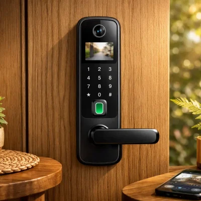 Fechadura Eletrônica Digital Biométrica com Câmera WiFi, Controle do App Tuya barato e confiável para qualquer bolso