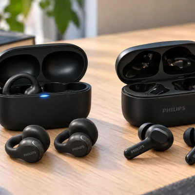 Philips TAT1109BK ou TAQ2000BK: fone compacto ou aberto ear-clip